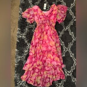 Vibrant Pink and Orange SunDress